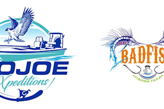 design the best fishing hunting outdoor and adventure logo for your brand