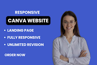 create attractive websites using canva or landing page with canva