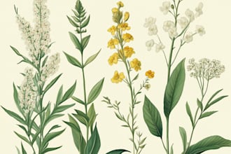 make a beautiful botanical or floral illustration