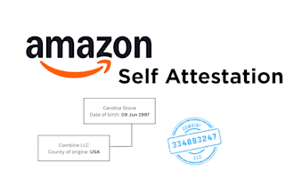 create amazon self attestation documents with letterhead and stamp