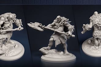 a 3d printable articulated action figure, anime character, and statue