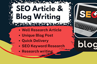 do SEO article writing, blog post and web content writing