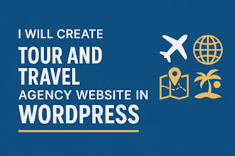 design tour and travel agency website in wordpress