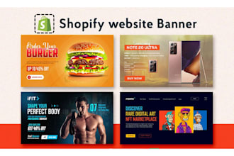 design shopify banner, animated website banner design, product video ads