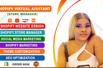 shopify virtual assistant, shopify store manager, sales marketing