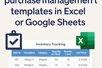 create inventory and purchase management templates in excel
