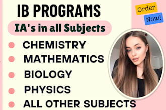 provide feedback on your chemistry ia, biology ia, physics ia, cs ess ia sl hl