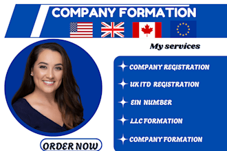 do US  llc ,uk itd, company formation, registration and ein