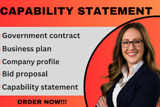 help in government capability statement government contract capability statement