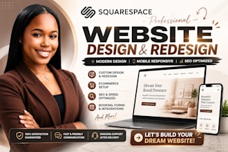 design or redesign a professional squarespace website