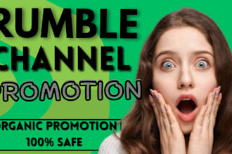 do organic rumble channel promotion to increase visibility