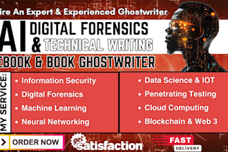 write cybersecurity, ai, cloud computing, data science ebook, report and journal