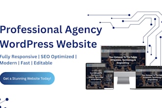 design and develop a responsive wordpress agency website