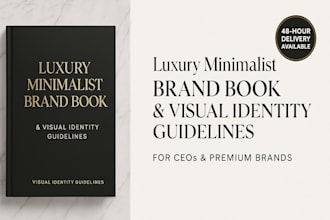 design a luxury minimalist brand book visual identity guidelines