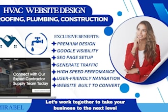design hvac, contractor, roofing, plumbing, construction and handy man website