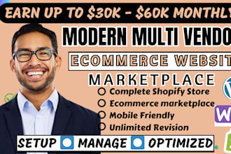 develop modern multi vendor ecommerce marketplace using woocommerce, wordpress