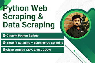do python web scraping, data scraping, data mining and ecommerce scraping
