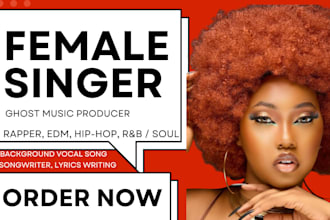 be your afrobeat female ghost music producer for edm, pop, rock rnb, deep house