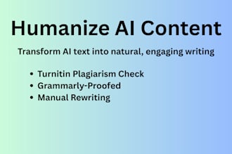 humanize your ai content and check it for plagiarism