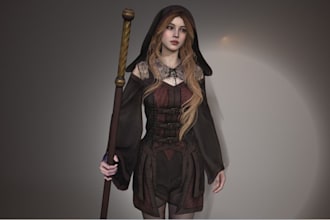 do  2d to 3d character modeling for printing, face rig vrchat vriod model