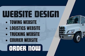 design towing website logistics website trucking website courier website