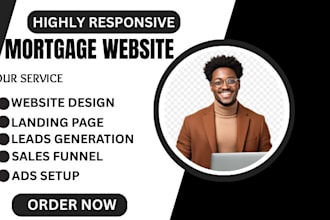 design a modern mortgage and home auction website with CRM