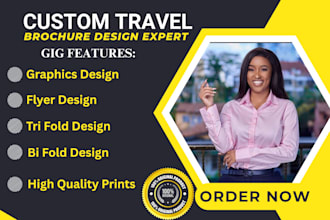 do travel brochure design or trip itinerary