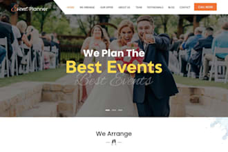 build event planning  website, event booking website, wedding planning website