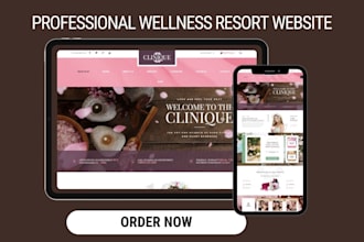 build wellness resort website yoga retreat booking website with program page