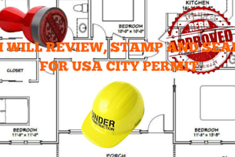 do architectural drawing stamp and seal mep floor plan city permit in USA