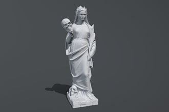 sculpt stunning action figure, printable statue, game asset stl, zbrush sculptor