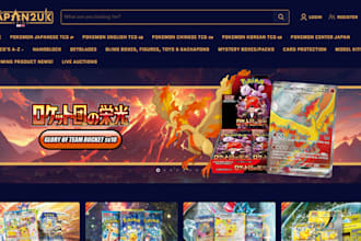 design pokémon website trading card website pokemon shopify store tcg website
