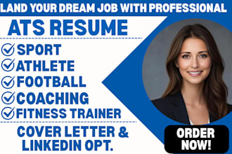 write a sport, athlete, football, coaching, fitness trainer resume