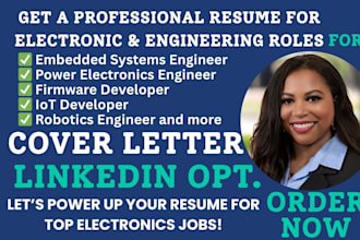 write ats resume for electronic, firmware iot developer, robotic engineer and cv