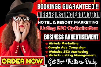 organic airbnb listing promotion, airbnb listing SEO to rank and boost bookings