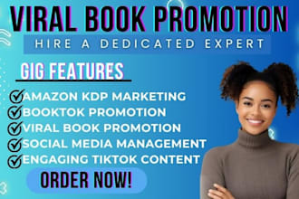 viral booktok videos book promotion kindle book audiobook promotion amazon kdp