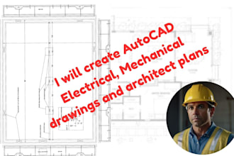 create autocad electrical, mechanical drawing and architect plans