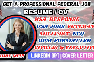 deliver ats federal resume writing service and ksa, mtqs, ptqs for usa jobs