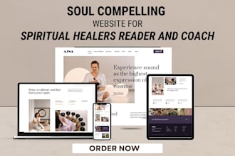 create soulful high converting website for spiritual healers reader and coach