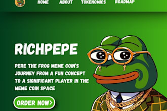 memecoin, crypto meme coin website, pepe crypto landing page