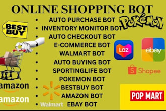 develop pokemon center bot auto purchase bot tcgplayer bot scalping bot