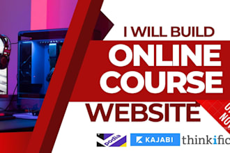 build teachable online course and thinkific kajabi website