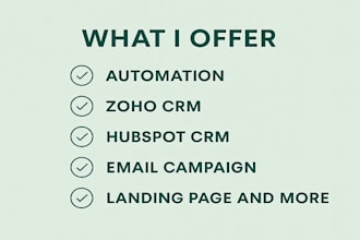 setup zoho CRM automation hubspot wordpress website integration and lead mapping