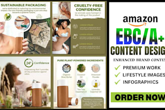 design amazon ebc a plus content product listing images for enhanced brand store