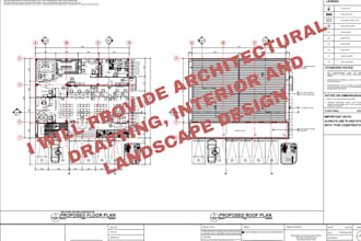 provide architectural design, construction permit plan, commercial building hvac