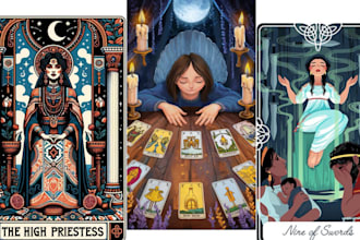 draw custom playing card tarot card oracle board game playing tarot card
