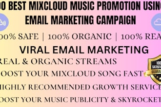 do best mixcloud music promotion using email marketing campaign