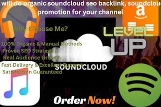 do organic SEO blog backlinks for spotify playlist, soundcloud, podcast, music