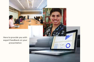 strengthen your slide deck or presenting skills with tailored feedback and tips