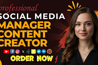 social media manager content creator for instagram  linkedin growth facebook ads